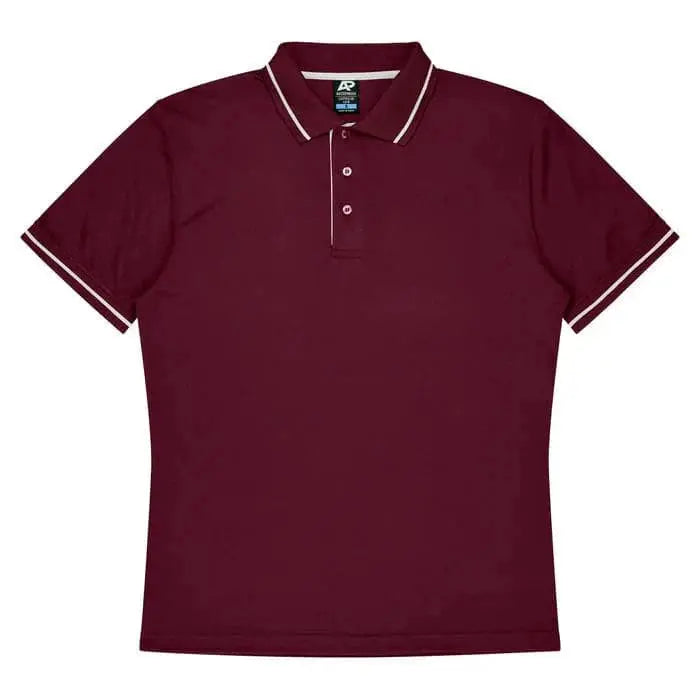 Aussie Pacific Cottesloe Men's Polo Shirt 1319 Aussie Pacific MAROON/WHITE S